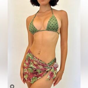 Inamorata Pink Floral Zebra Wave sarong NWT XL/XXL